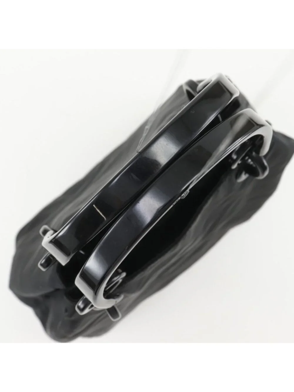 Prada Nylon Plastic Black Handbag